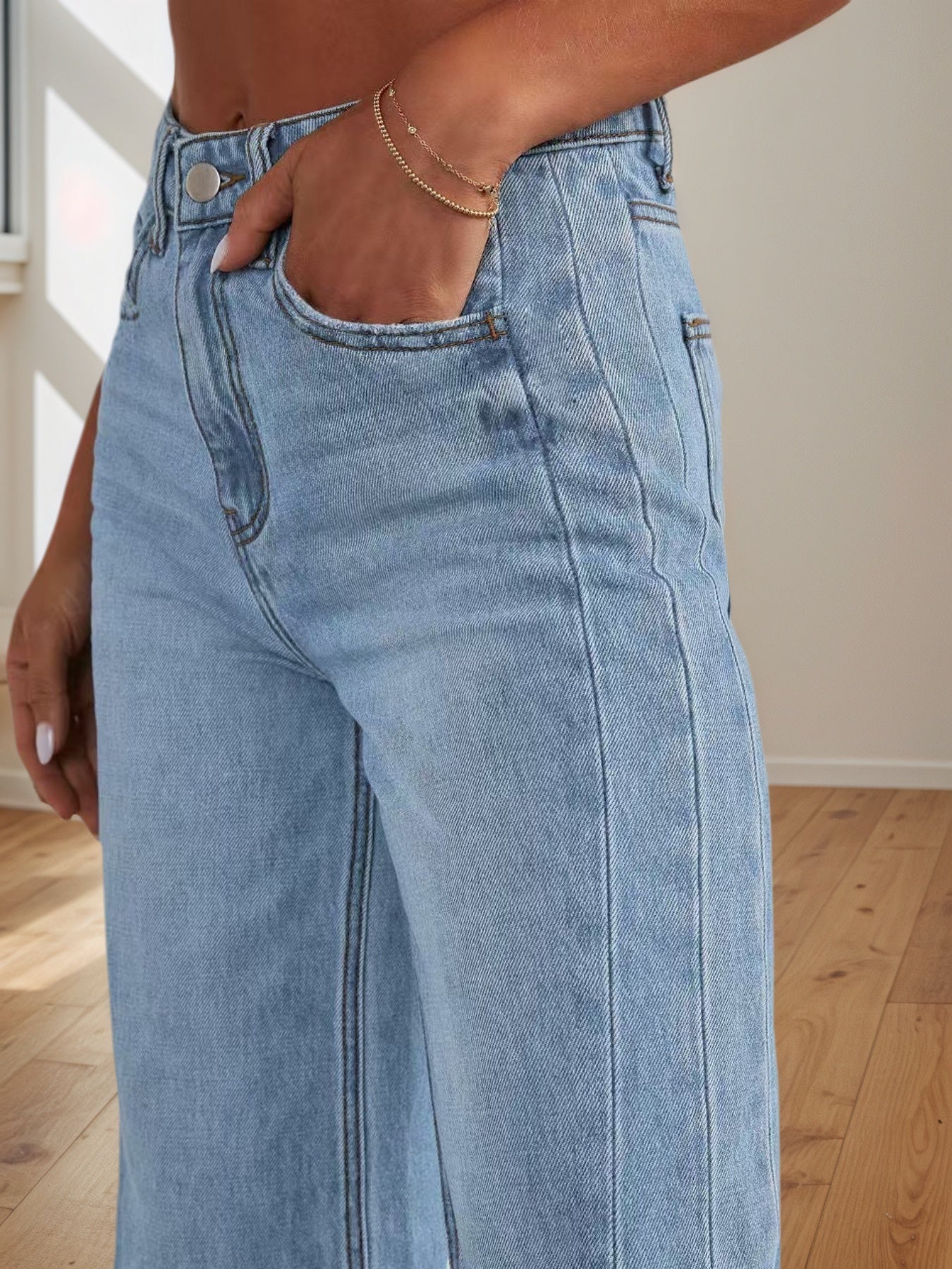 Women's casual Denim Wide Leg jeans