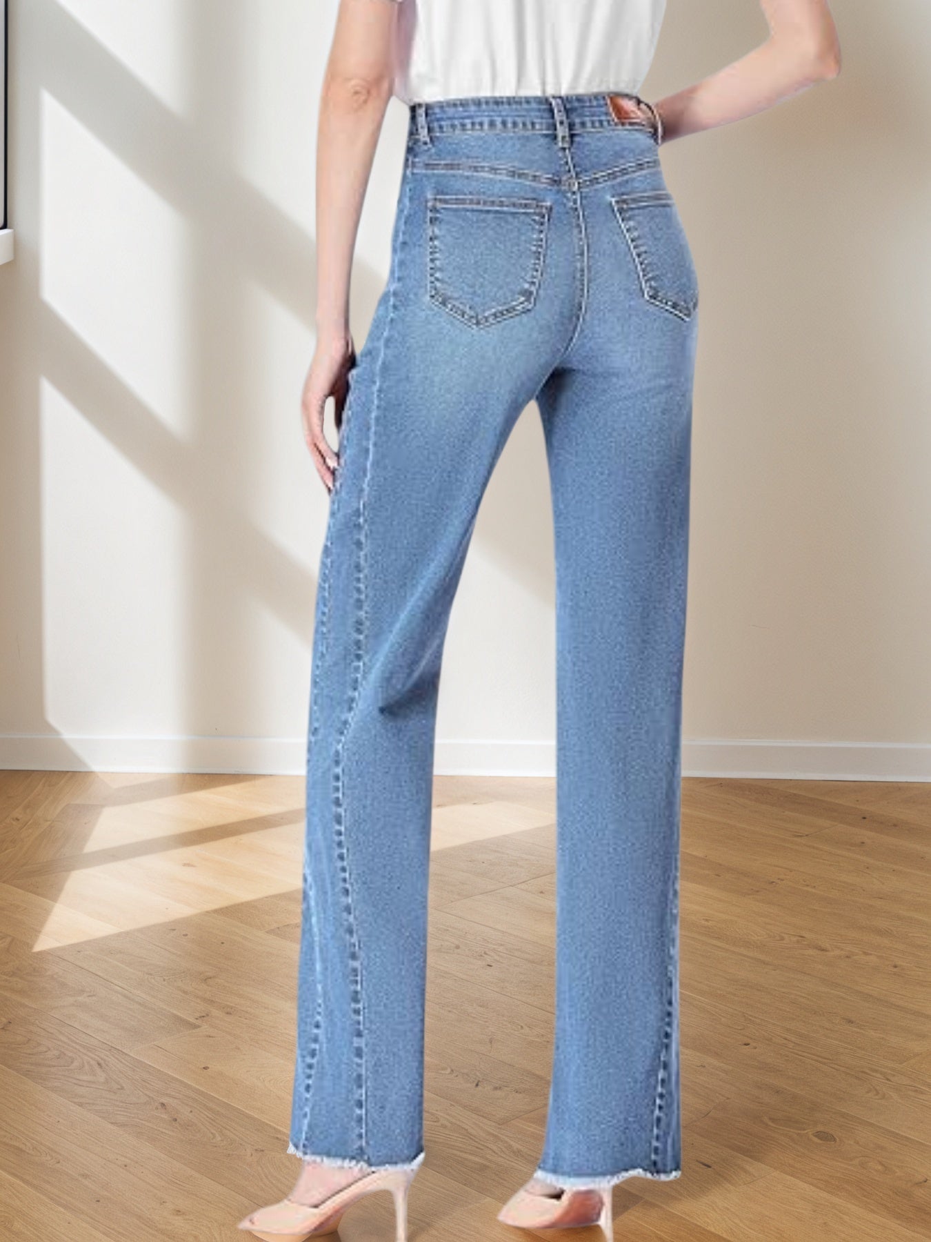 Women's casual Denim Wide Leg jeans