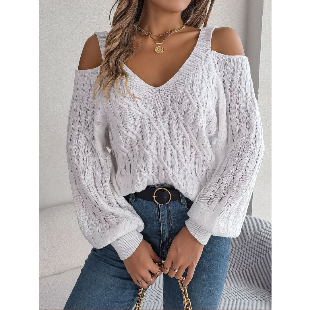 Women’s Autumn-Winter off Shoulder long Sleeve Sweater
