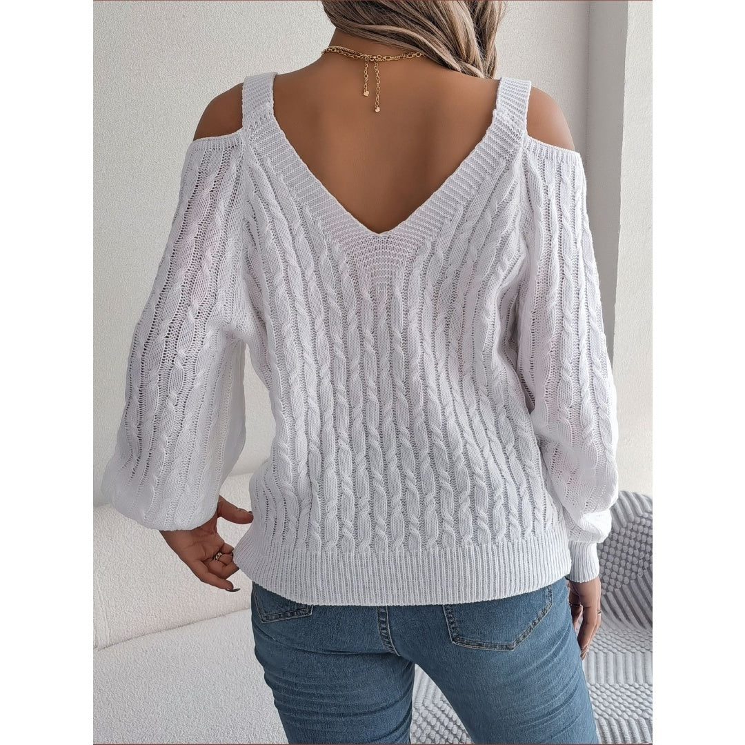 Women’s Autumn-Winter off Shoulder long Sleeve Sweater