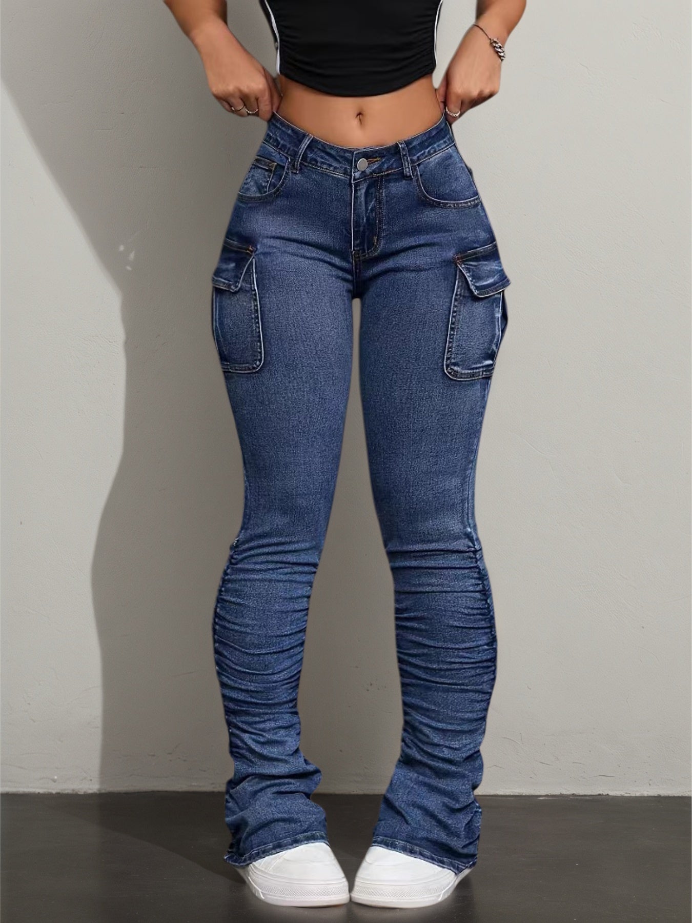 Women's breathable casual elastic tight Jeans, Comfortable And Breathable