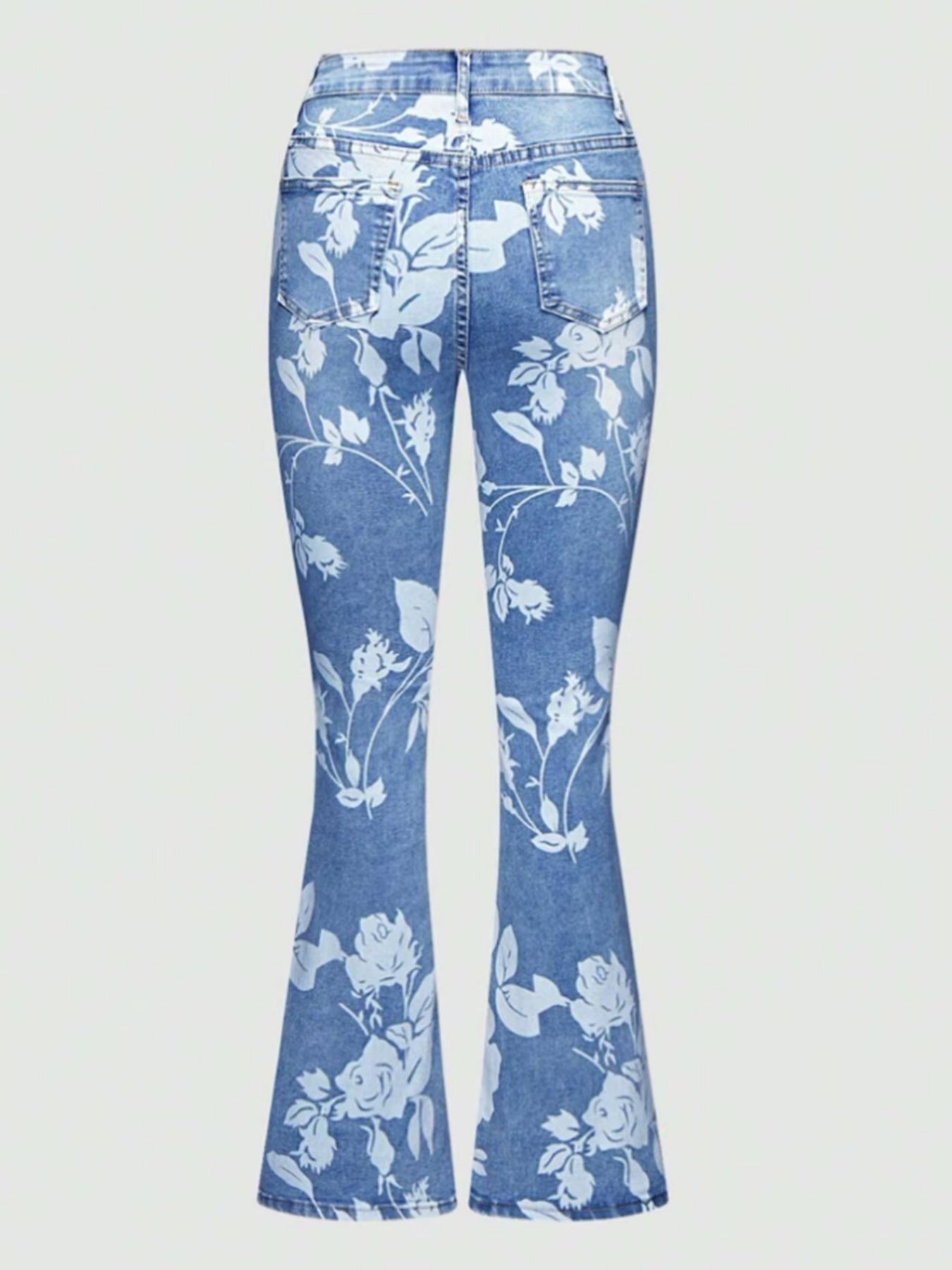 Women's AutumnWinter Printed Denim Pants, Essential