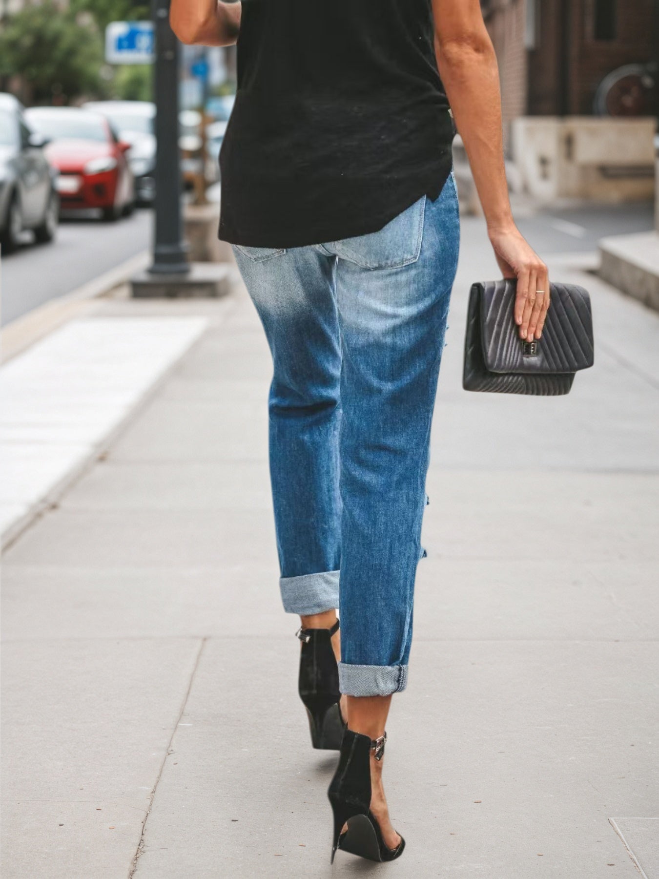 Women's Denim Pants, Ripped Jeans, Low Rise Jeans