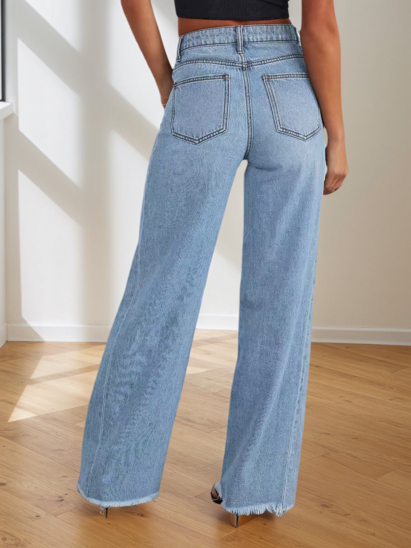 Women's casual Denim Wide Leg jeans