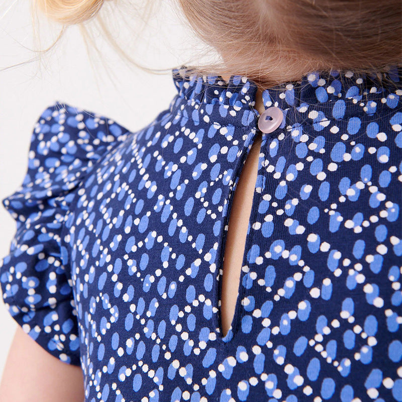 Baby Girl Ditsy Flower Graphic Sleeveless Loose Princess Dress